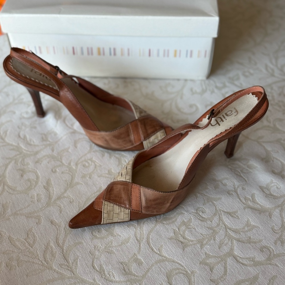 Elegant Tan and Brown Heels